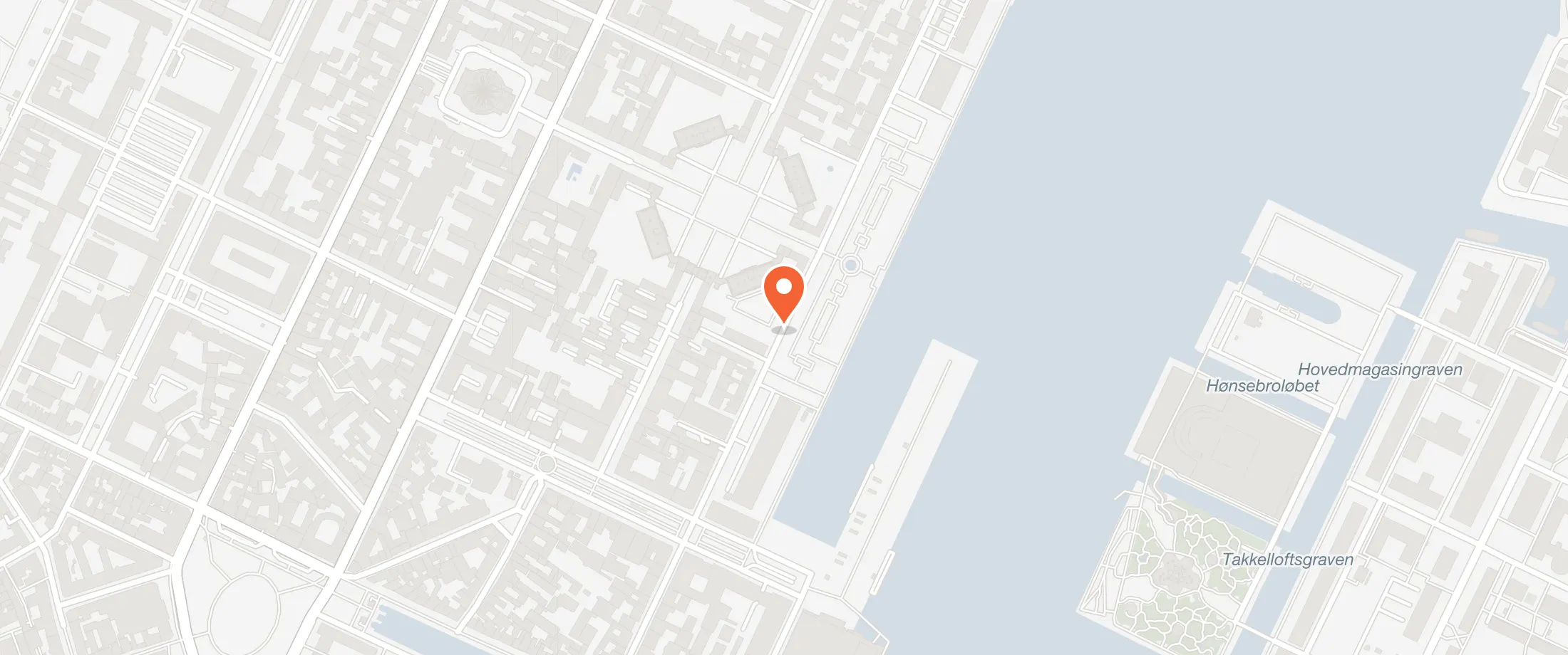 Kort over Admiral Hotel, Toldbodgade 24-28, 1253 Indre By