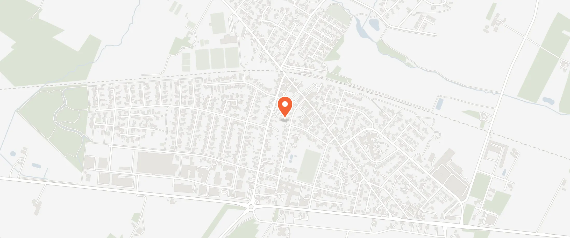 Kort over Bording Forsamlingshus, Jens Christensens Plads 10, 7441 Bording