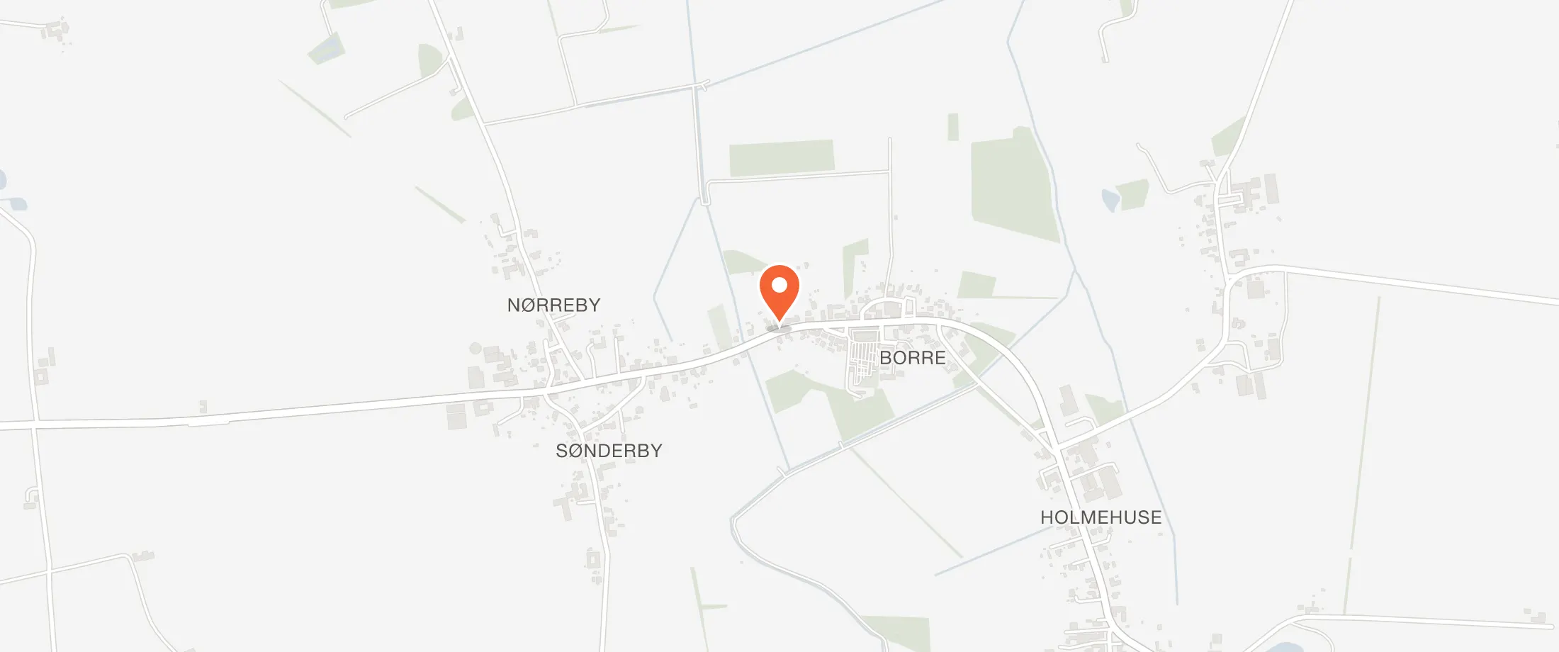Kort over Borre Forsamlingshus, Klintevej 353, 4791 Borre