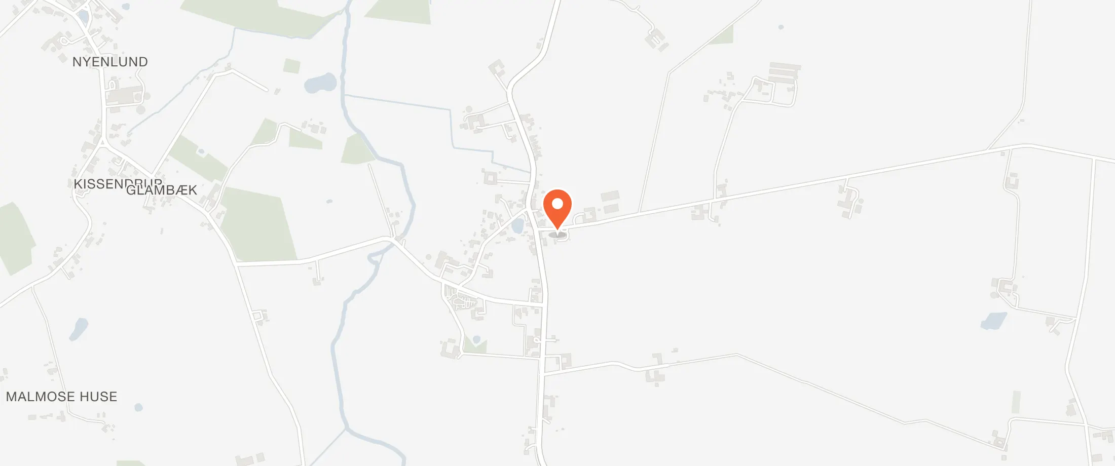 Kort over Bovense Forsamlingshus, Baunemosevej 2, Bovense, 5800 Bovense