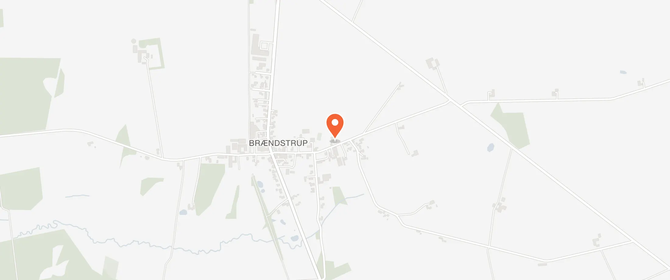 Kort over Brændstrup Forsamlingshus, Ramsherred 21, Brændstrup, 6630 Brændstrup
