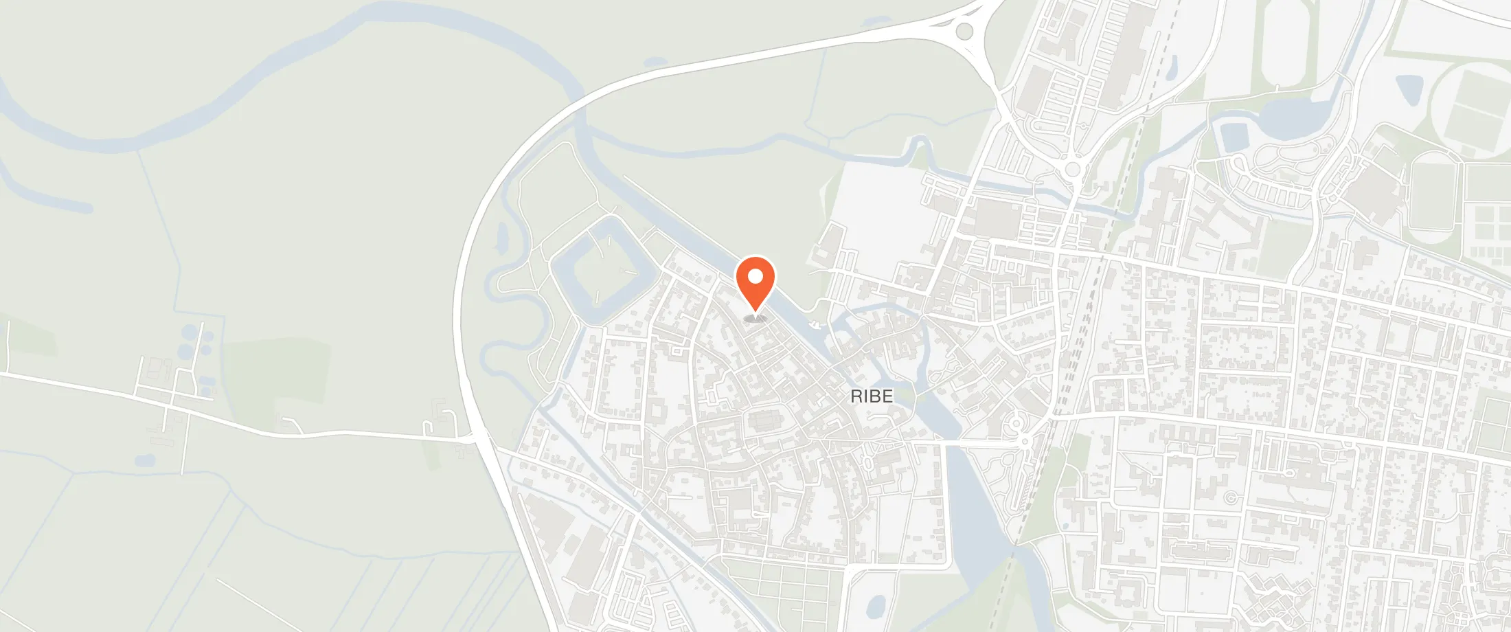 Kort over Brorsonsminde, Fiskergade 13, 6760 Ribe