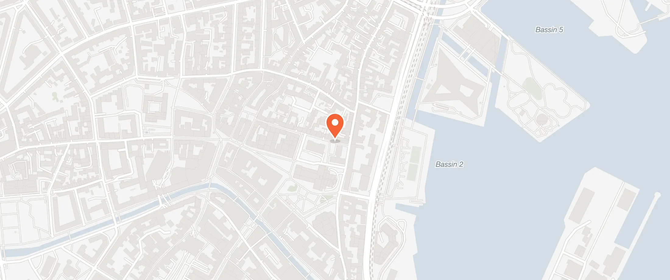 Kort over Café Casablanca, Rosensgade 12, 8000 Aarhus