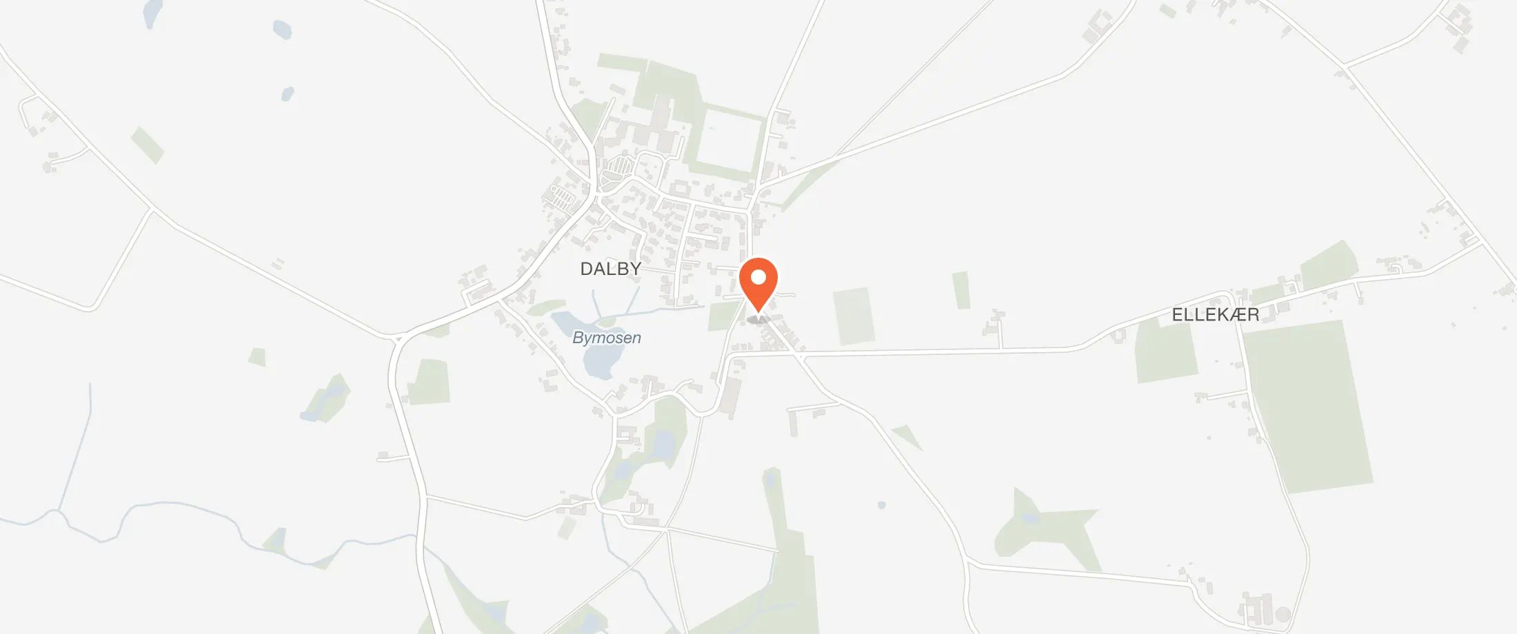 Kort over Dalby Forsamlingshus, Dalby Bygade 50, 5380 Dalby