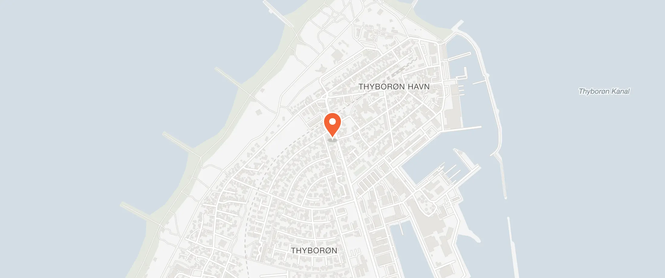 Kort over Danhostel Thyborøn, Harboørevej 10, 7680 Thyborøn