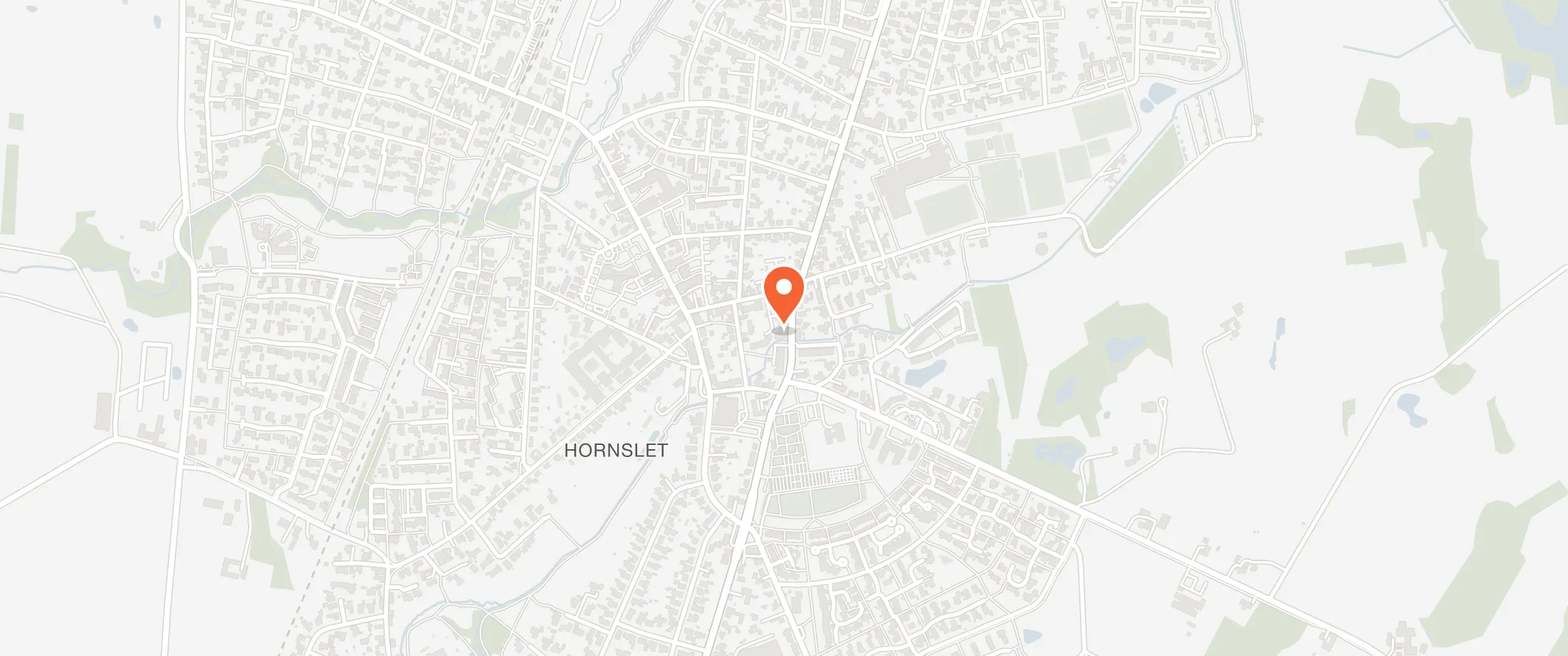 Kort over Den Gamle Kro Hornslet, Rosenholmvej 3, 8543 Hornslet