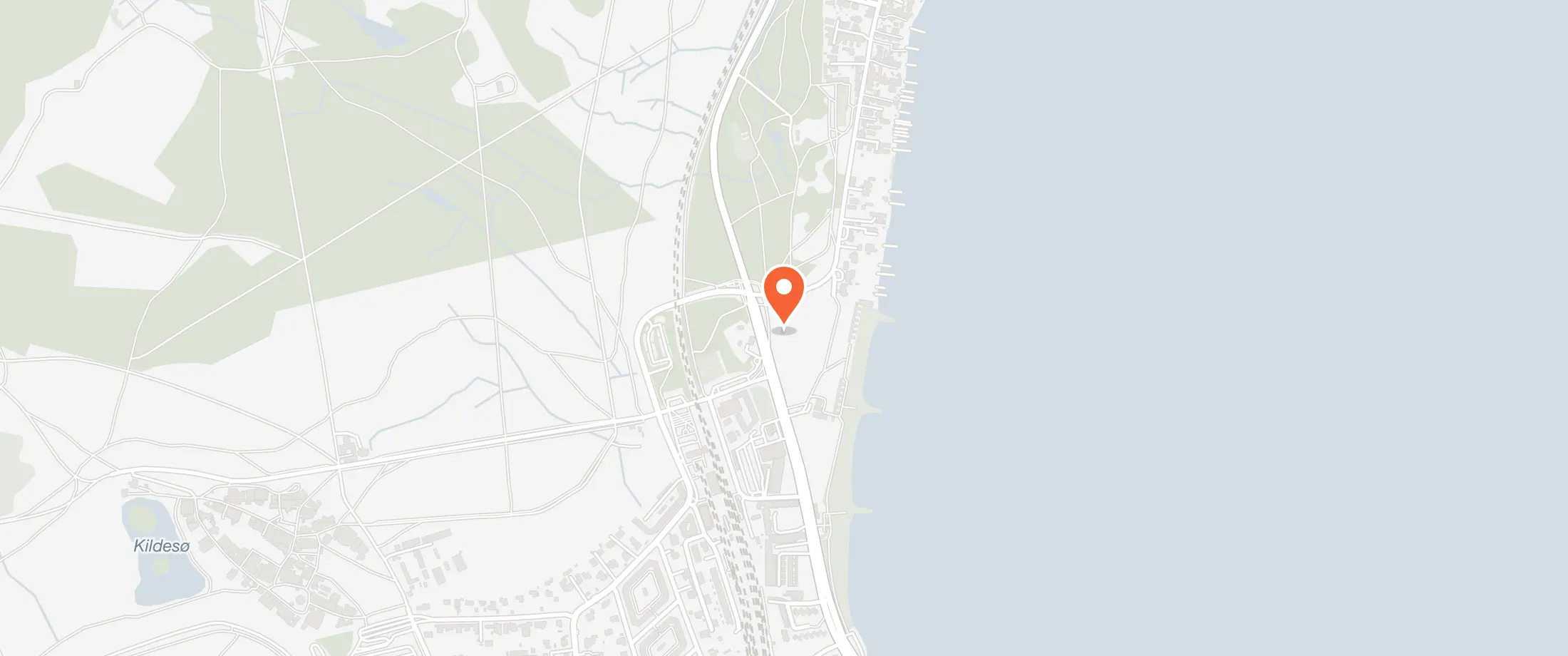 Kort over Den Gule Cottage, Taarbæk Strandvej 2, 2930 Klampenborg