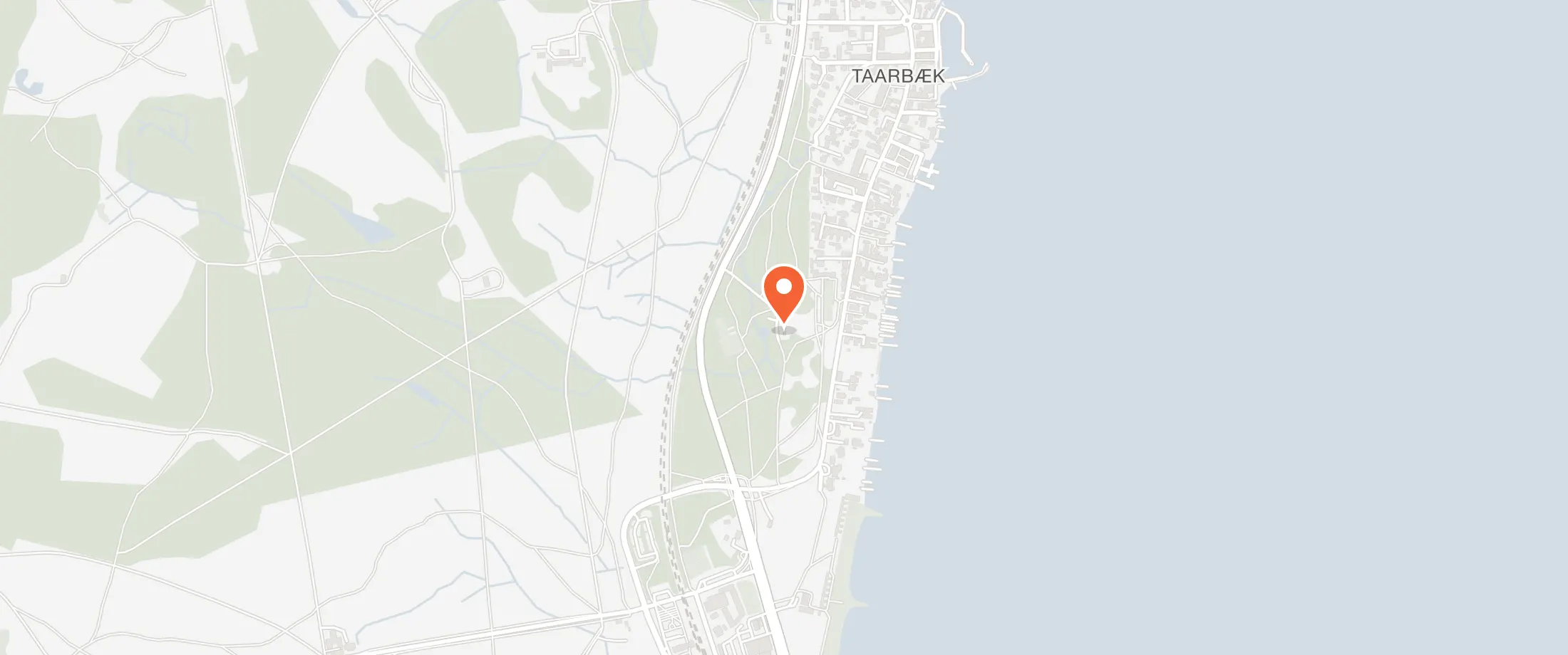 Kort over Den Røde Cottage, Strandvejen 550, 2930 Klampenborg