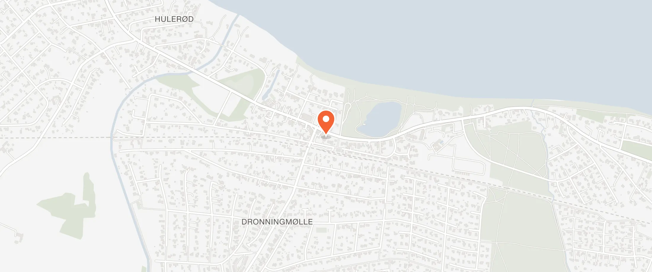 Kort over Dronningmølle Huset, Dronningmølle Strandvej 645B, 3120 Dronningmølle