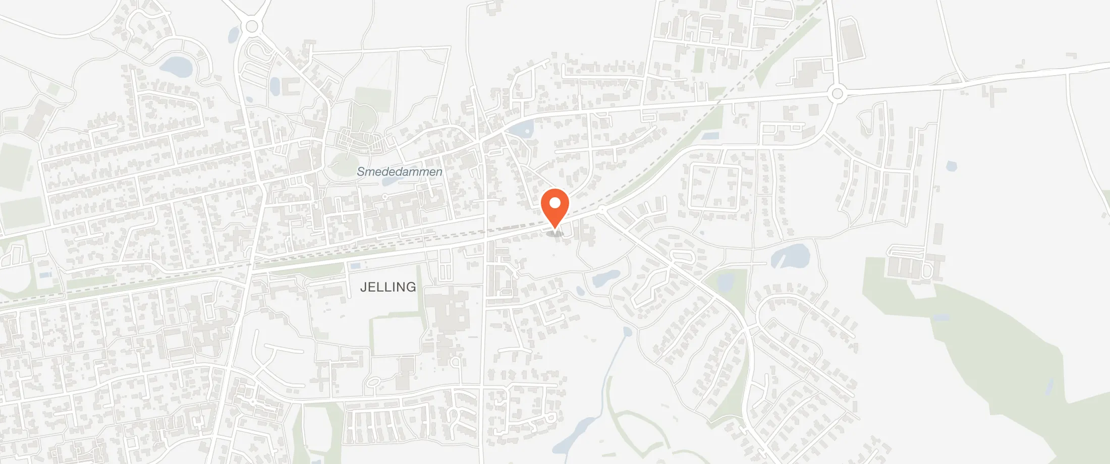 Kort over Fabers Stue, Amhøjvej 10, 7300 Jelling