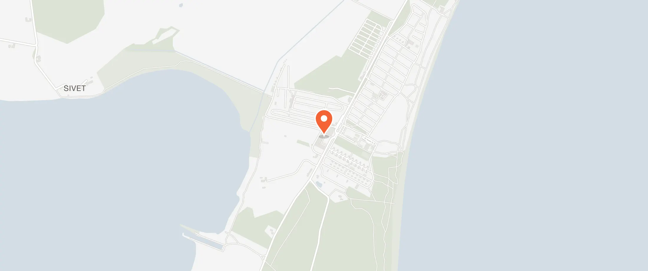 Kort over Feddet Strand Resort, Fedladen, Feddet 12, 4640 Faxe