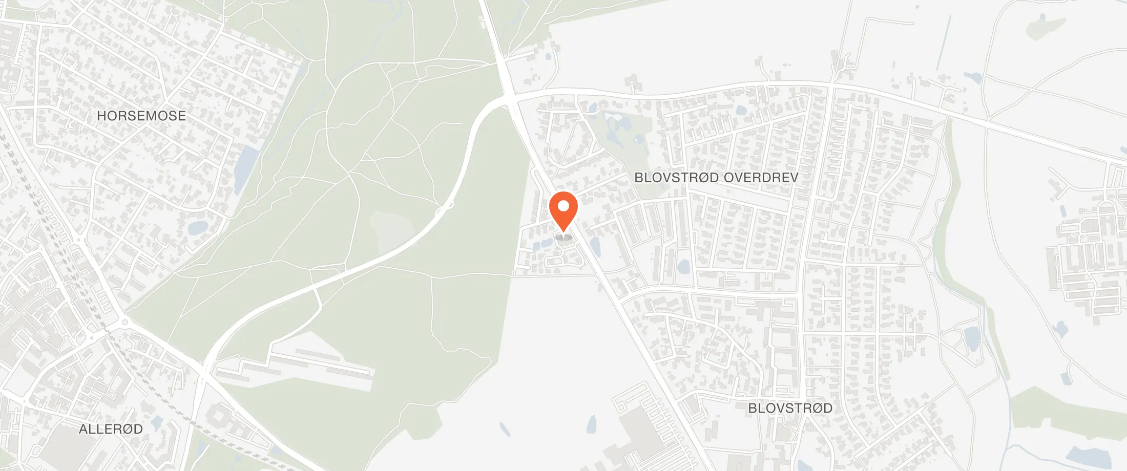 Kort over Festlokalet Laden, Kongevejen 61, 3450 Blovstrød