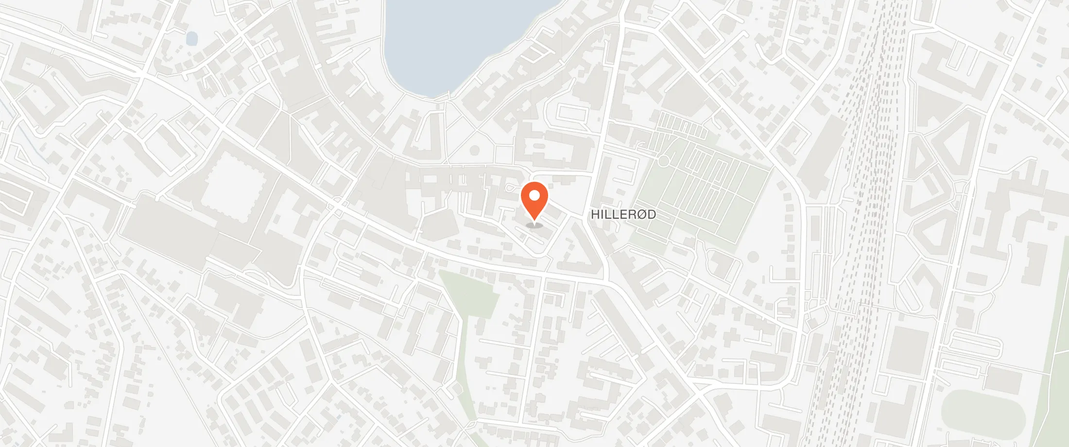 Kort over Festsalen Hillerød, Sdr. Jernbanevej 4d, 3400 Hillerød