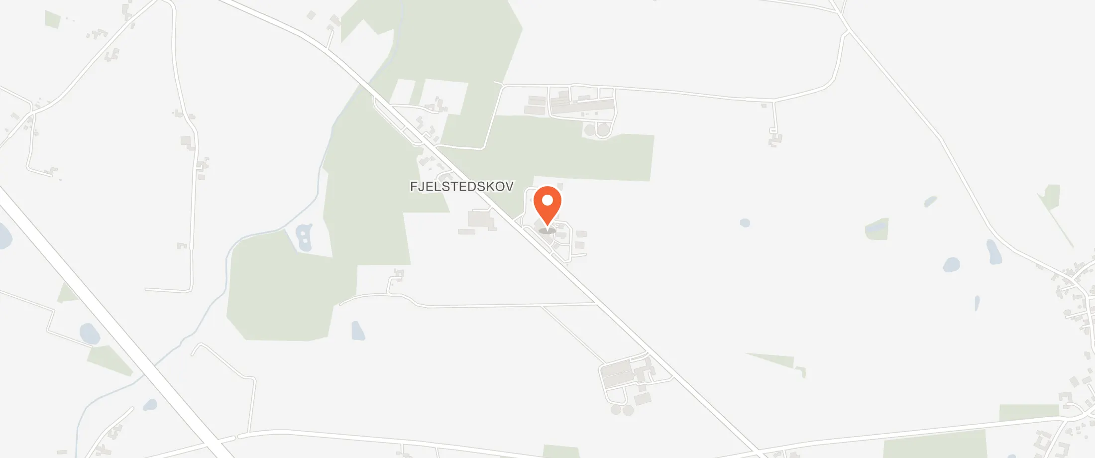 Kort over Fjelsted Skov Hotel & Konference, Store Landevej 92, 5592 Ejby