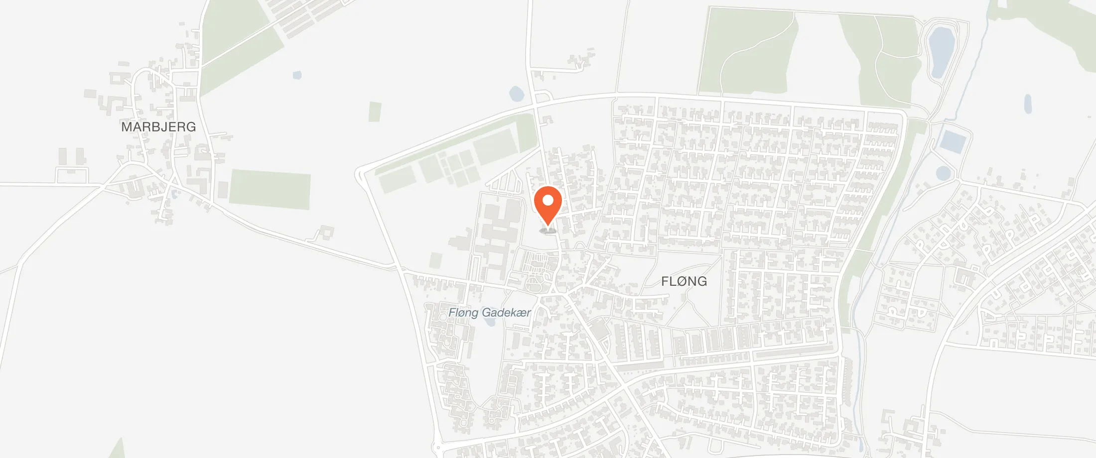 Kort over Fløng Forsamlingshus, Fløng Byvej 12A, 2640 Hedehusene