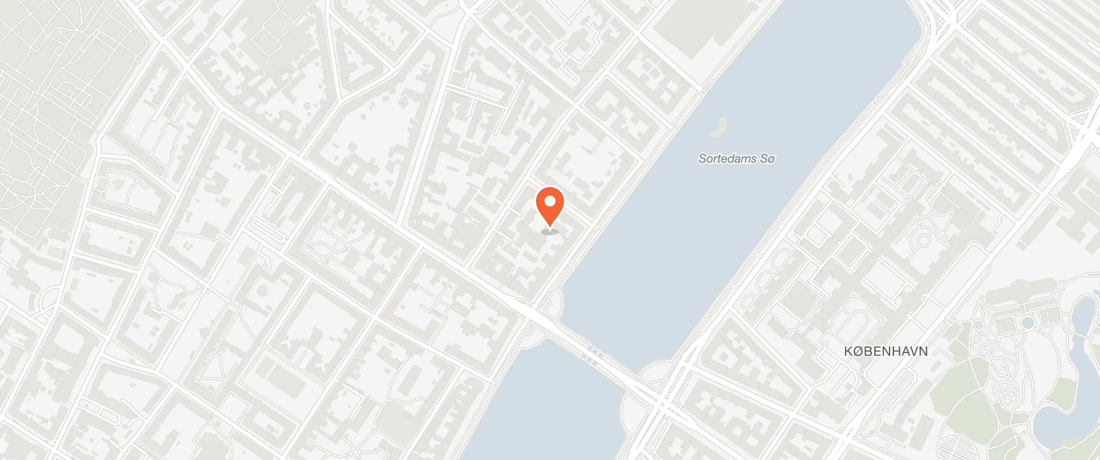 Kort over Food Club Nørrebro, Sortedam Dossering 7C, 2200 Nørrebro