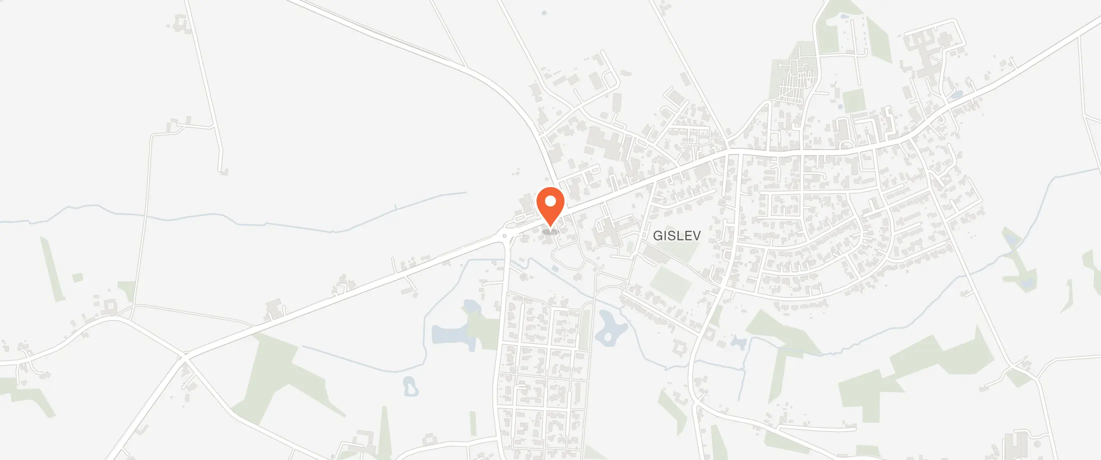 Kort over Gislev Forsamlingshus, Faaborgvej 31, 5854 Gislev