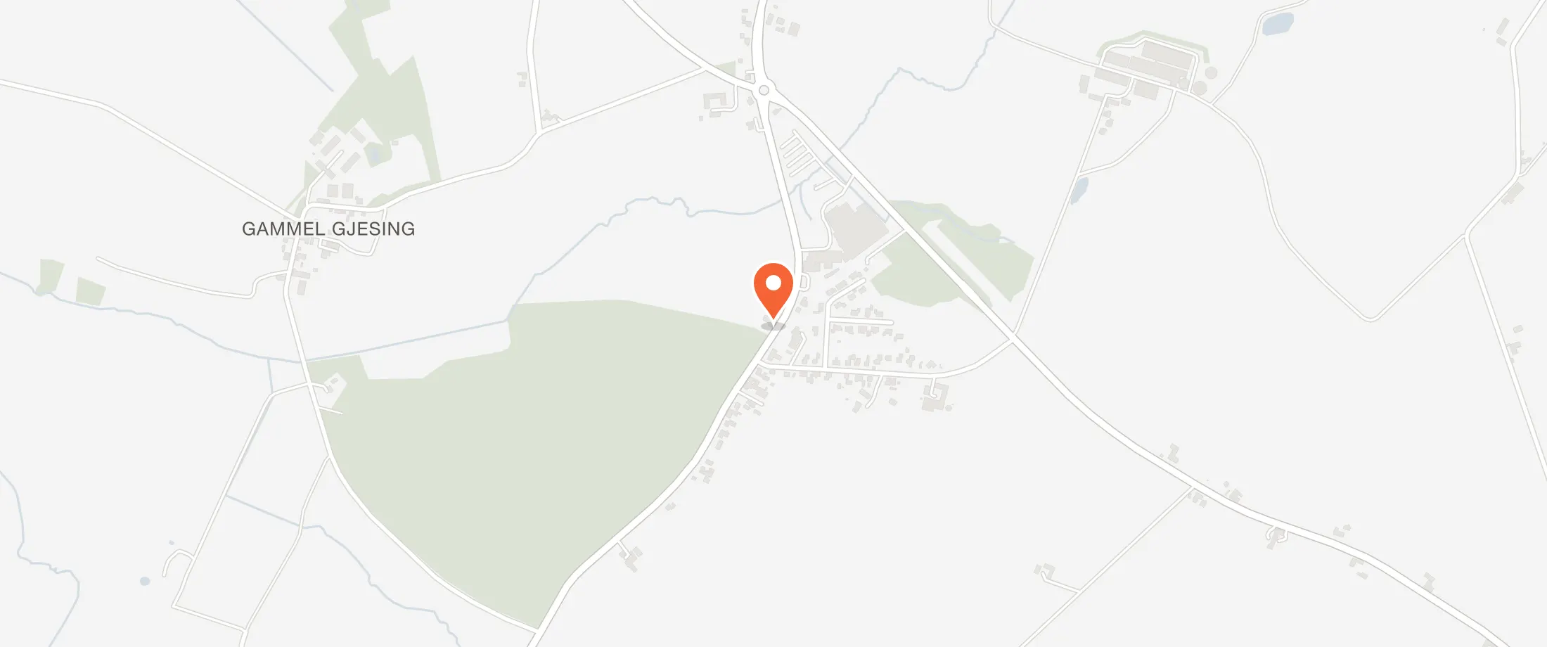 Kort over Gjesing Forsamlingshus, Gammel Horsensvej 372, 8660 Skanderborg