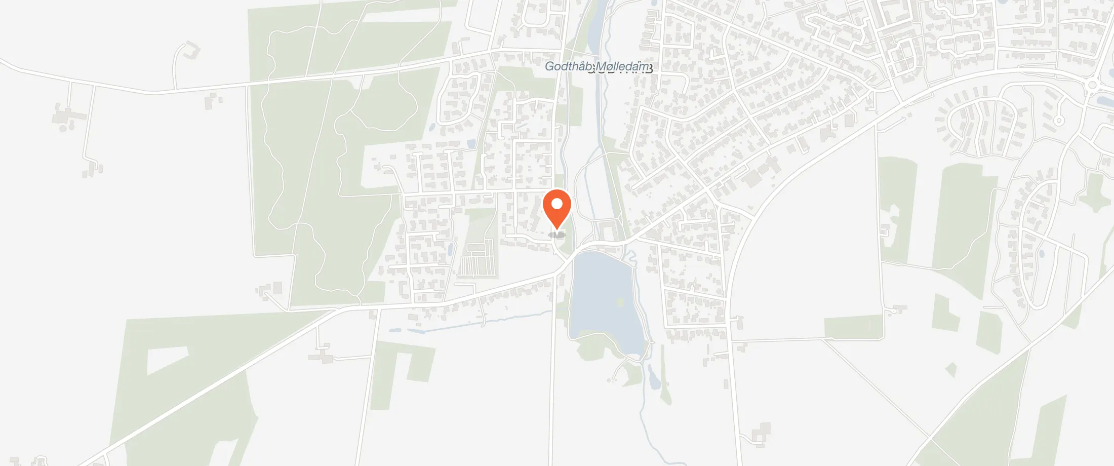 Kort over Godthåb Forsamlingshus, Tostrupvej 6, 9230 Godthåb