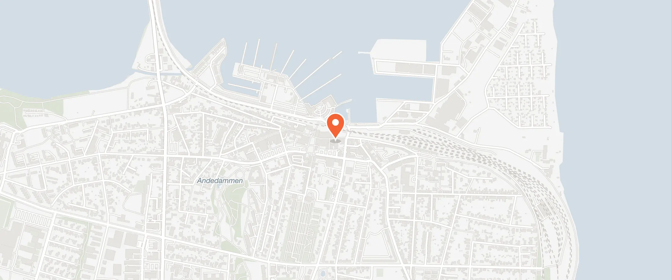 Kort over Grand Hotel Struer, Østergade 24, 7600 Struer