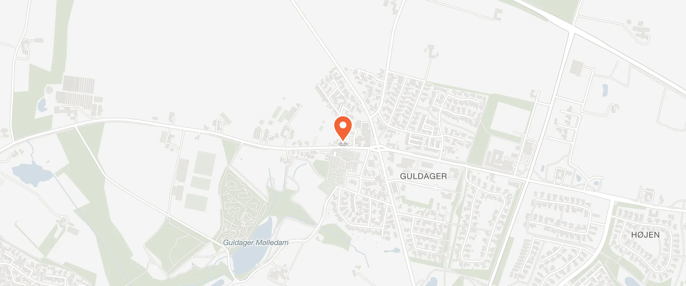 Kort over Guldager Forsamlingshus, Guldagervej 72, Guldager, 6710 Guldager