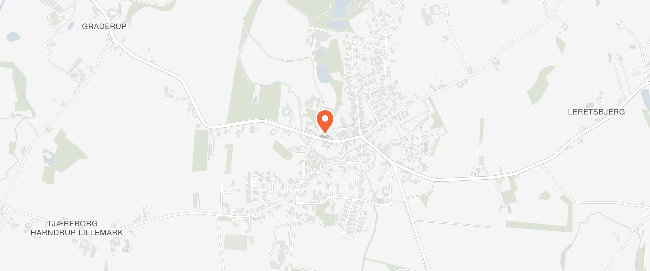 Kort over Harndrup Forsamlingshus, Rugårdsvej 73, 5463 Harndrup