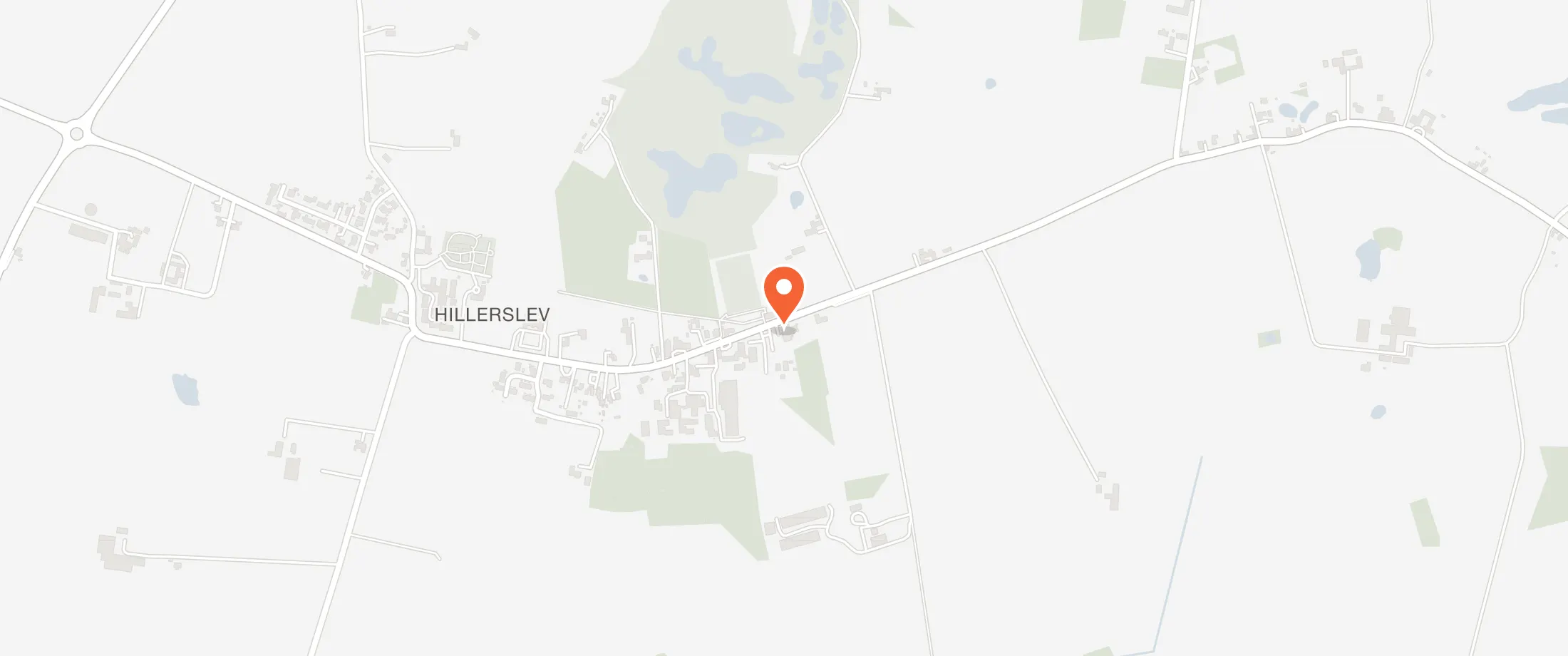 Kort over Hillerslev Selskabslokaler, Assensvej 144, 5750 Hillerslev