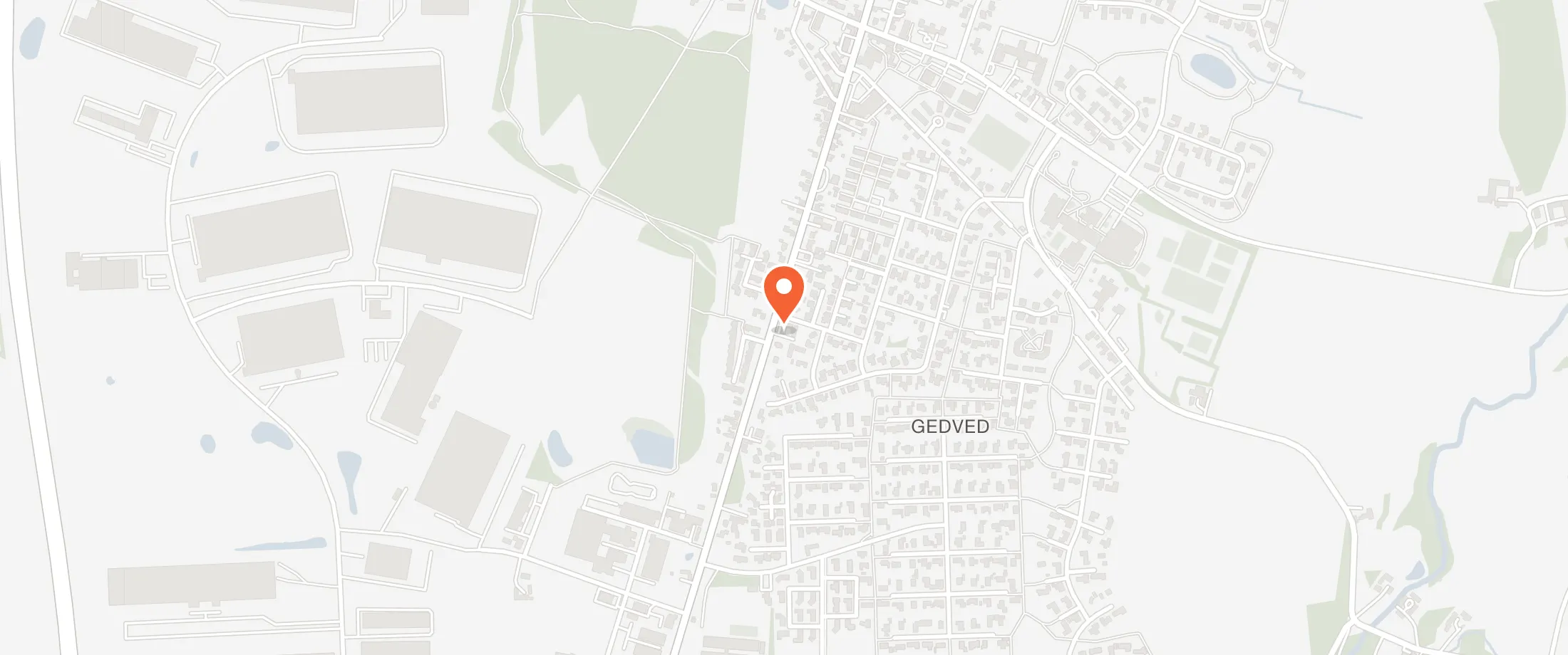 Kort over Højbo Forsamlingshus, Egebjergvej 43, 8751 Gedved