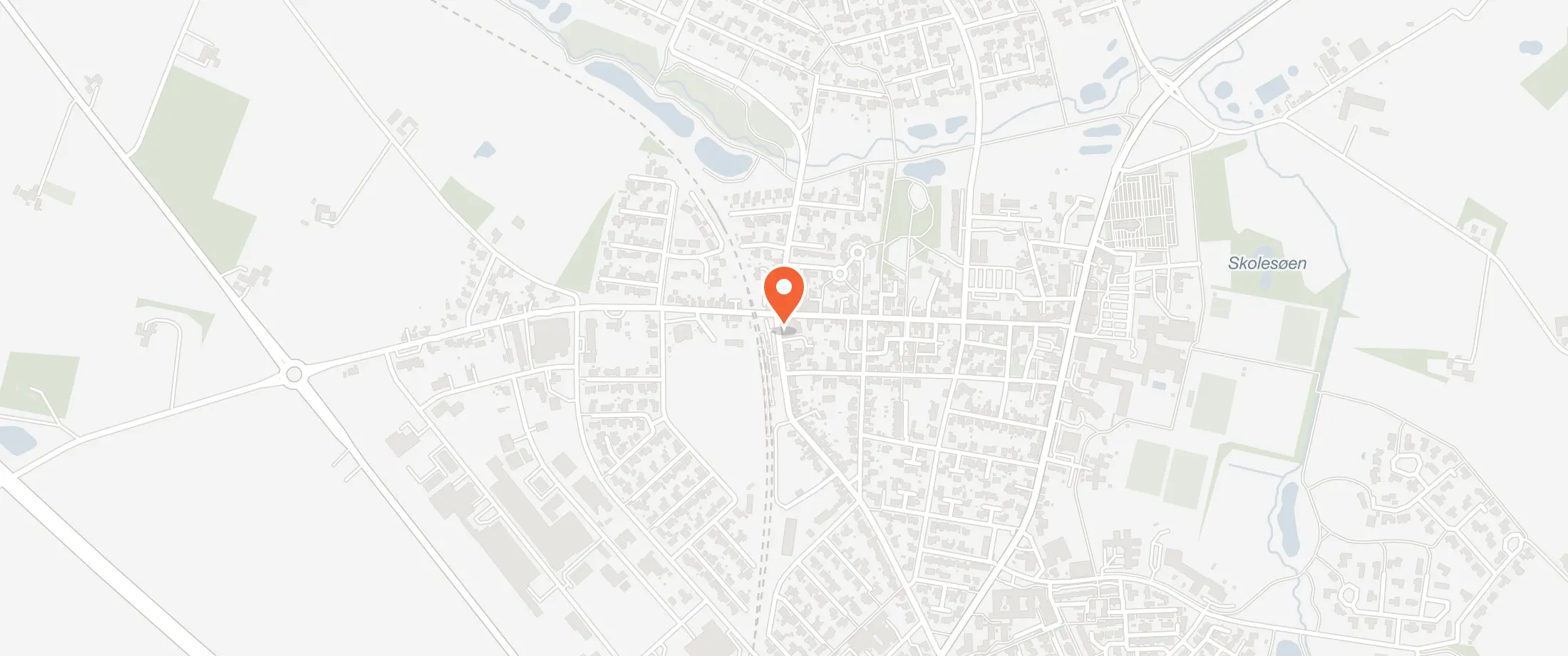 Kort over Hotel Aulum, Jernbanegade 1, 7490 Aulum