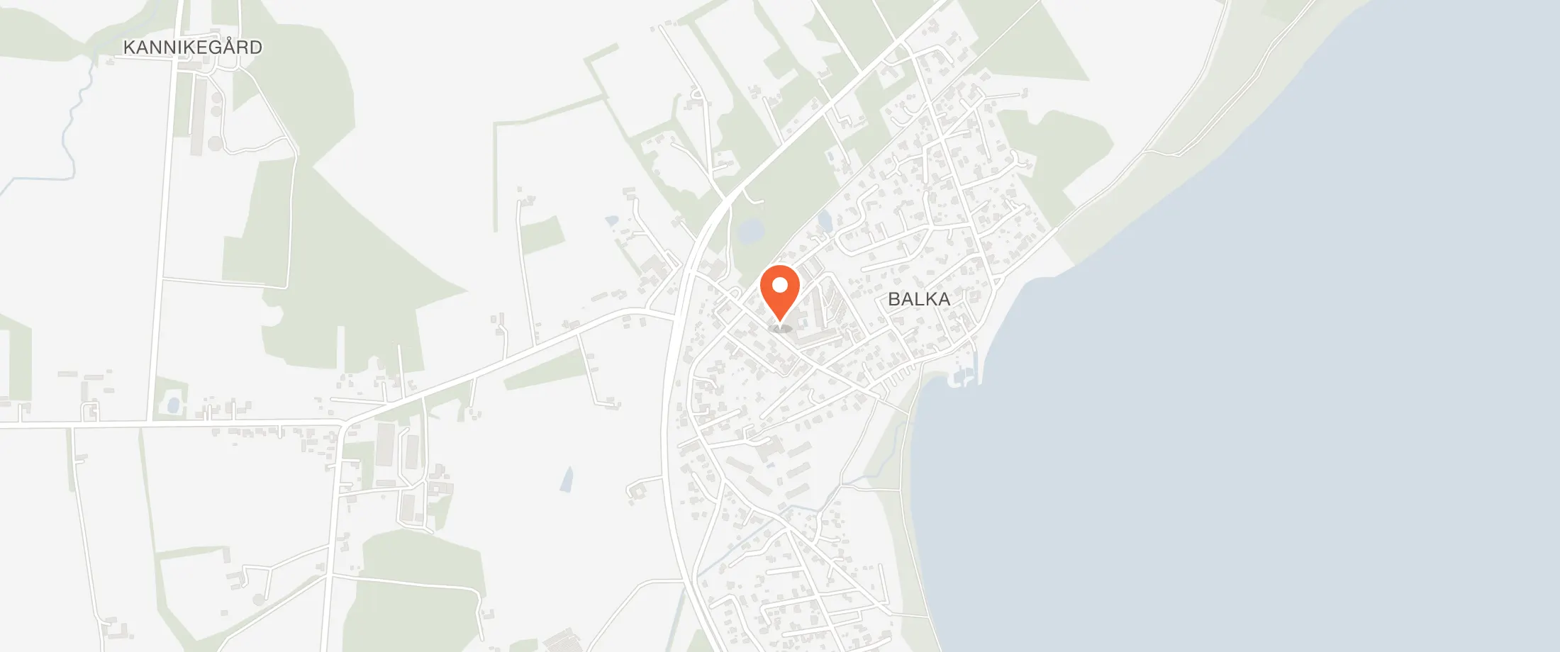 Kort over Hotel Balka Strand, Boulevarden 9A, 3730 Balka