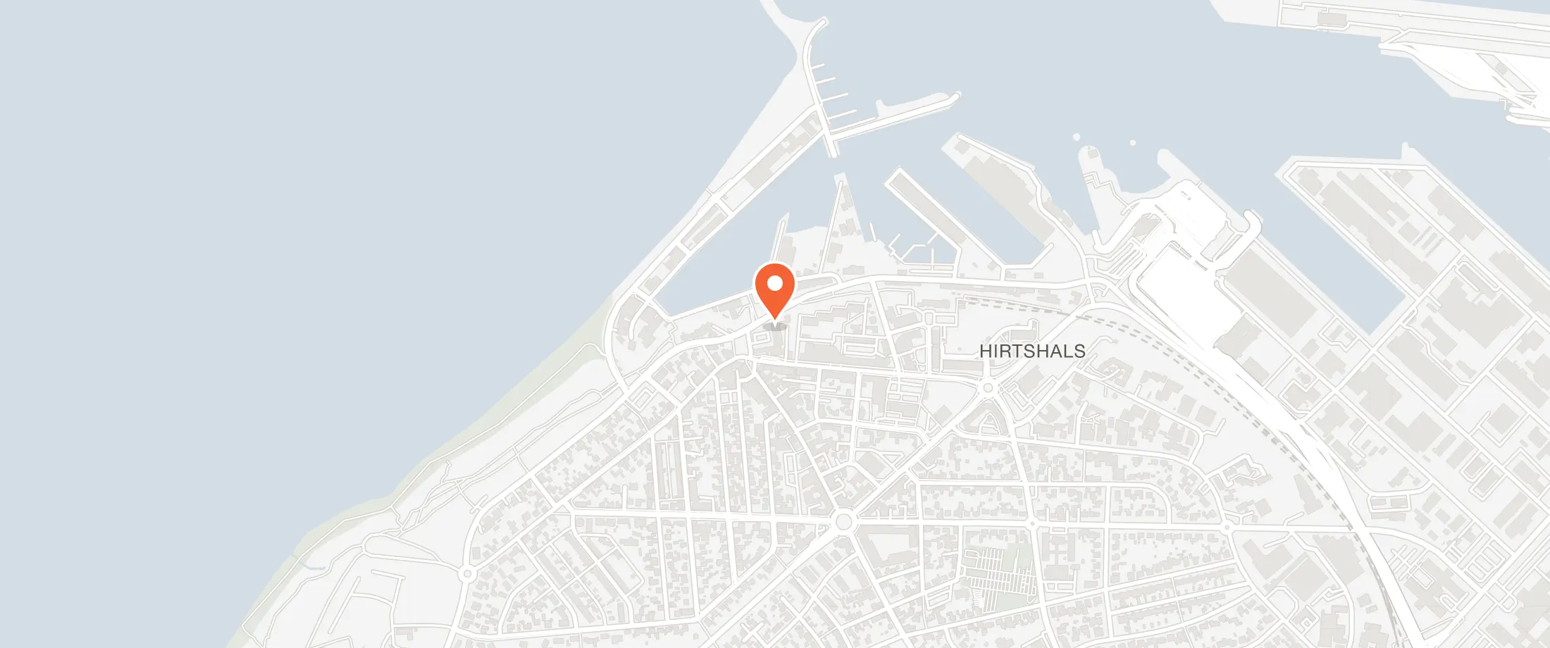 Kort over Hotel Hirtshals, Havnegade 2, 9850 Hirtshals