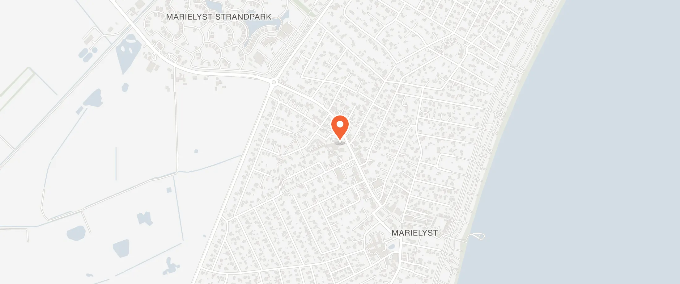 Kort over Hotel Nørrevang, Marielyst Strandvej 32, 4873 Marielyst