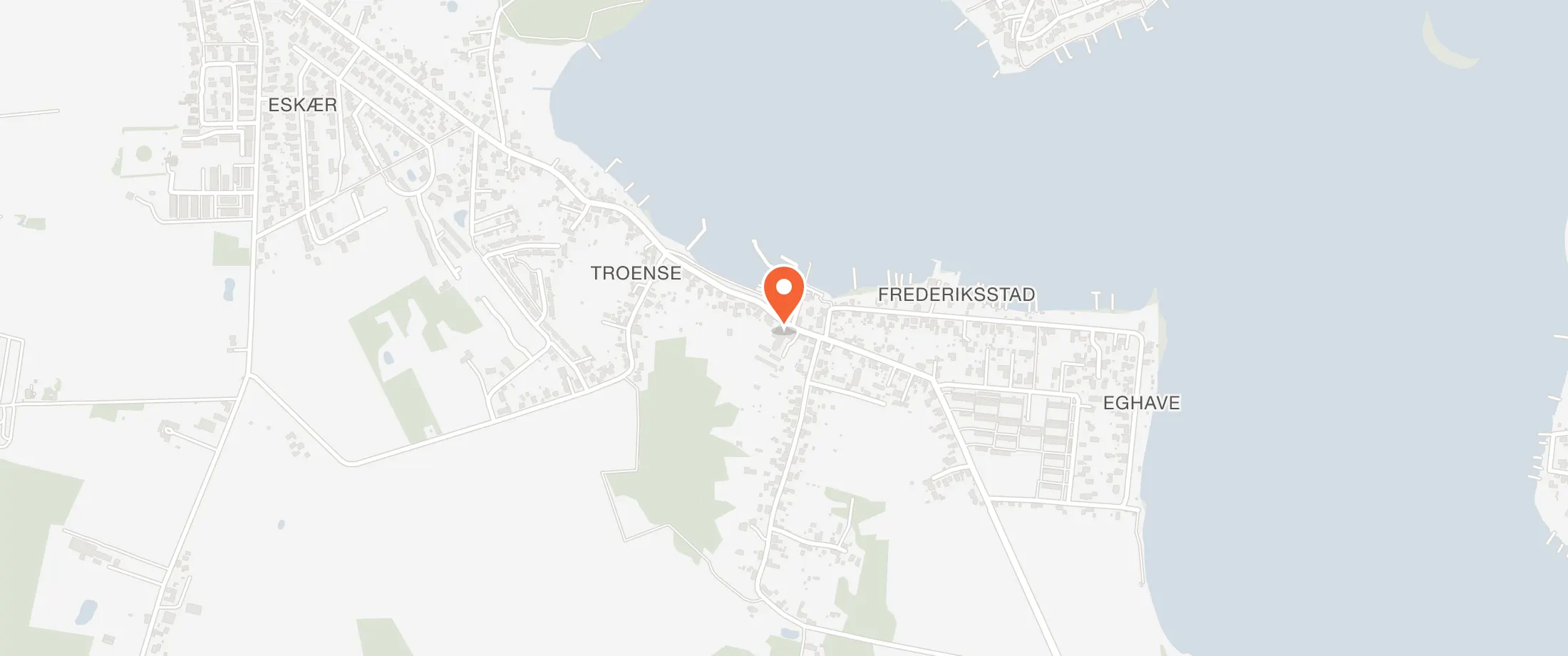 Kort over Hotel Troense, Strandgade 5, 5700 Troense