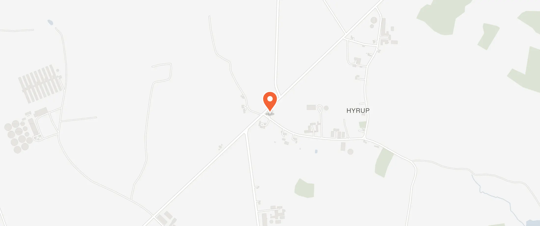 Kort over Hyrup Forsamlingshus, Øsby Næsvej 154, Hyrup, 6100 Øsby