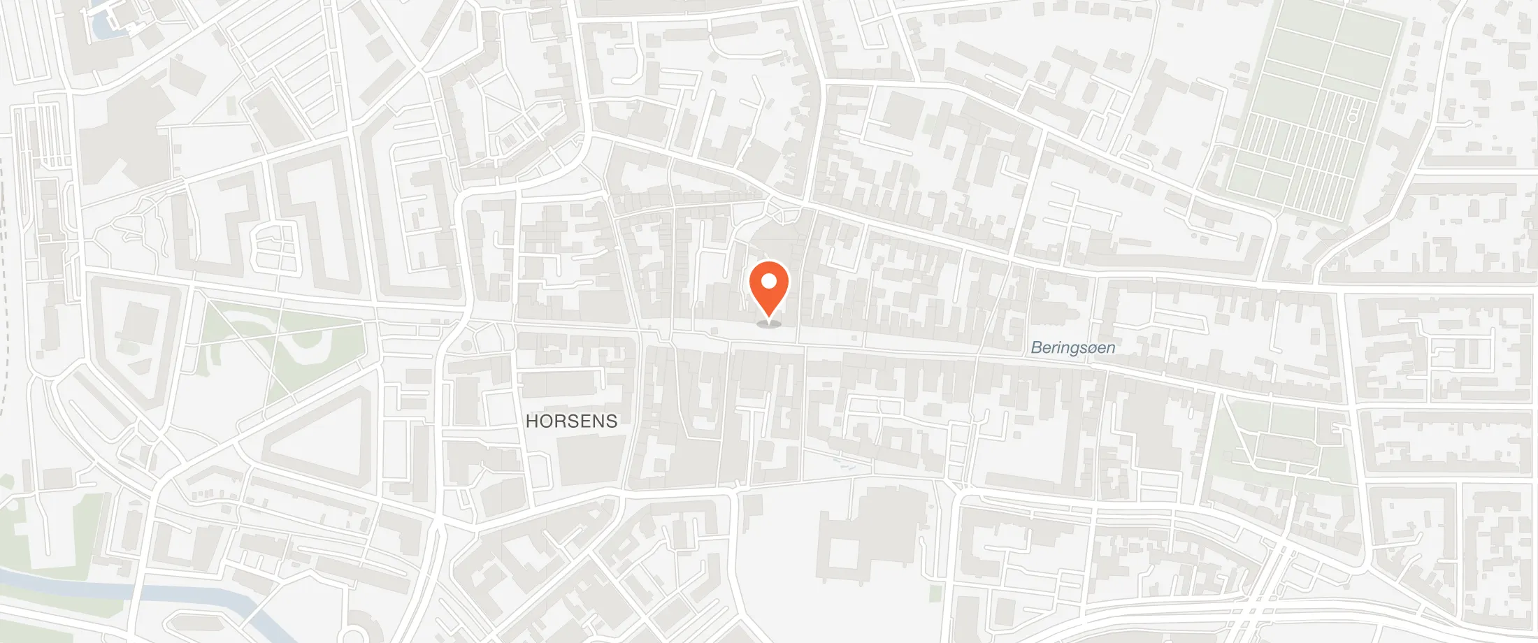 Kort over Jørgensens Hotel, Søndergade 17, 8700 Horsens