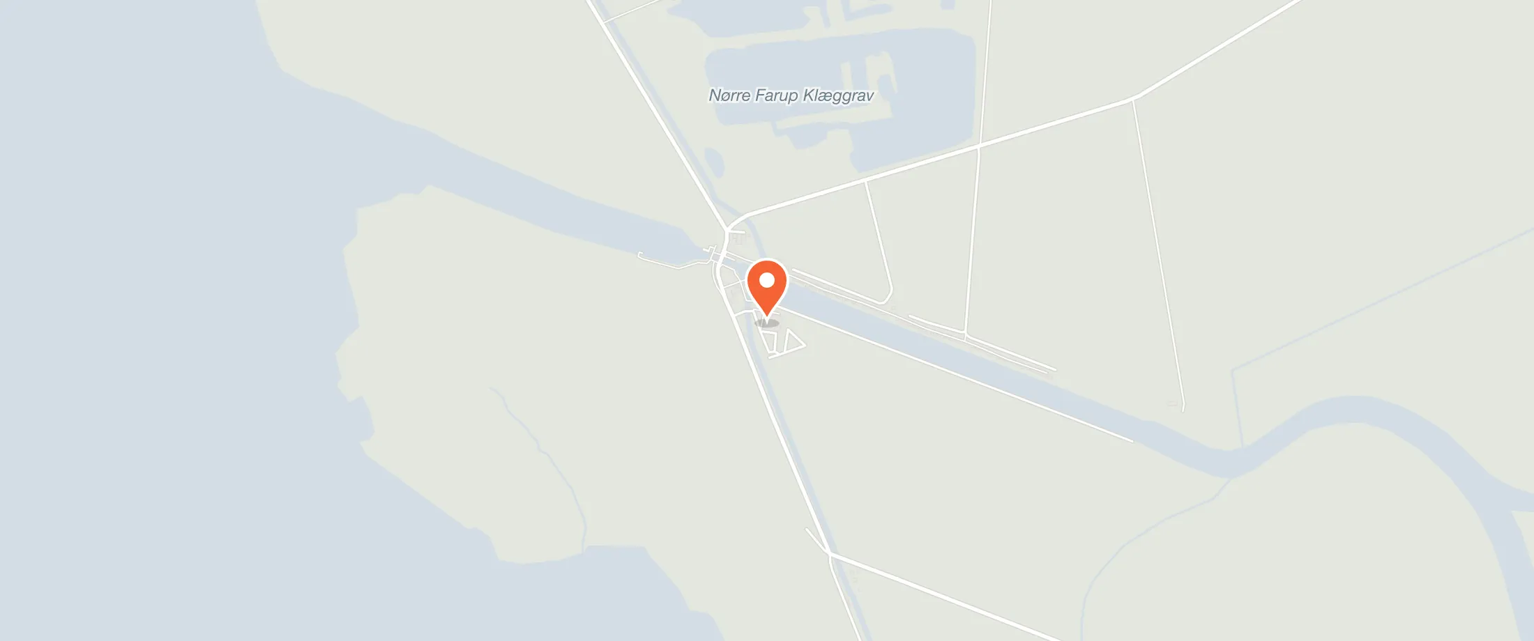 Kort over Kammerslusen, Bjerrumvej 30, 6760 Ribe