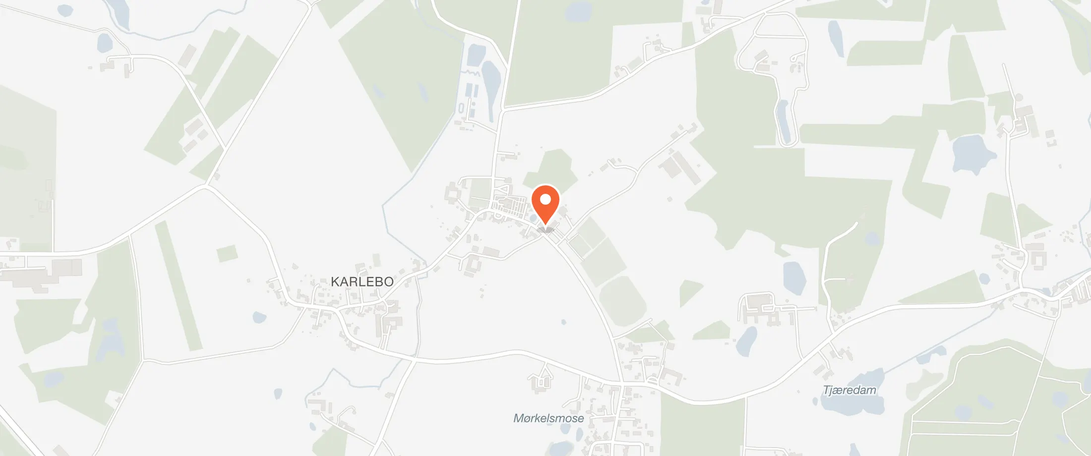 Kort over Karlebo Kro, Karlebovej 10, 2980 Kokkedal