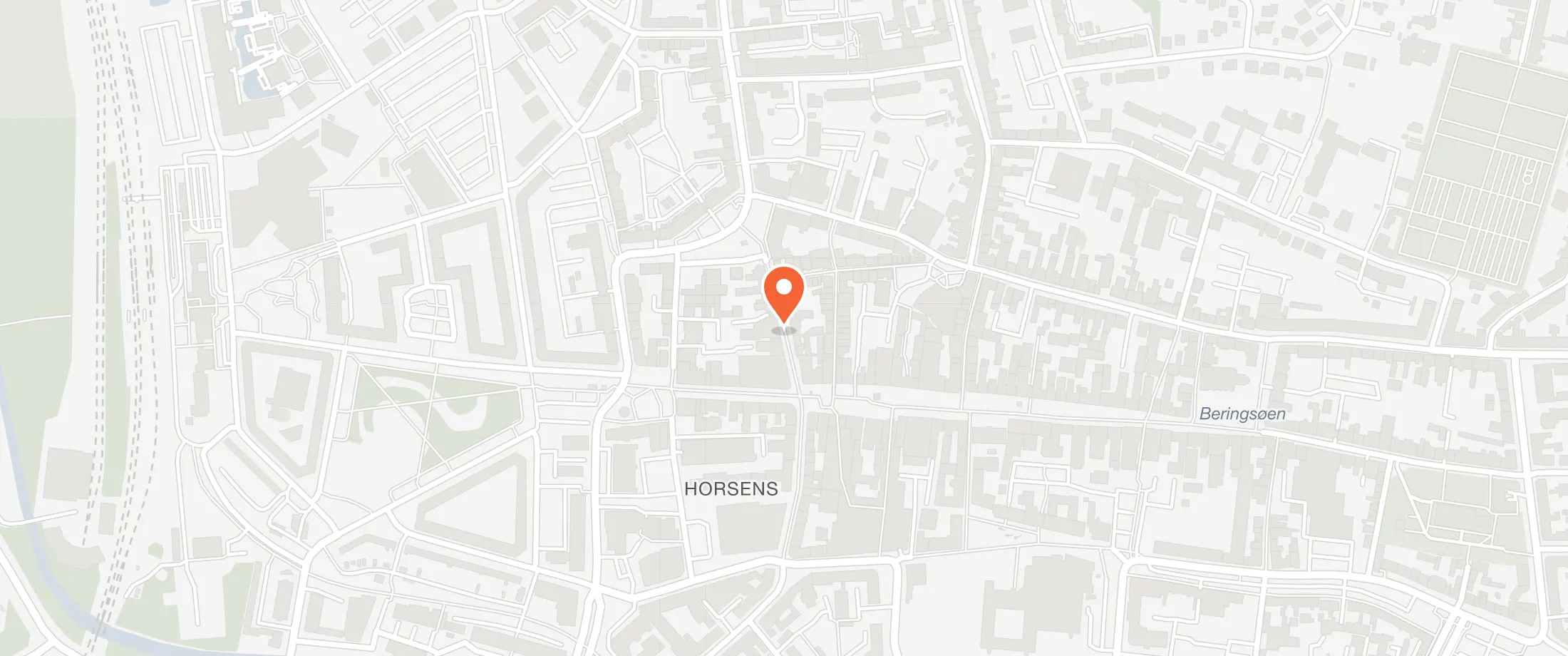 Kort over Kesar Møder & Selskaber, Hestedamsgade 13-17, 8700 Horsens
