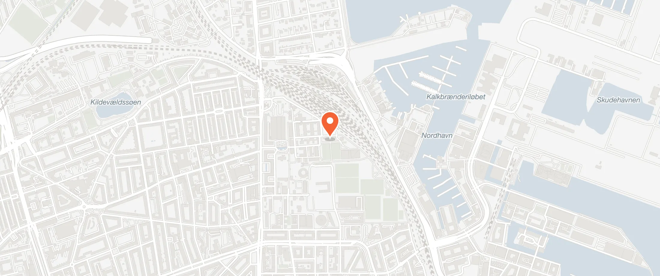 Kort over Kokkens Gourmet, Ved Sporsløjfen 10, 2100 Østerbro