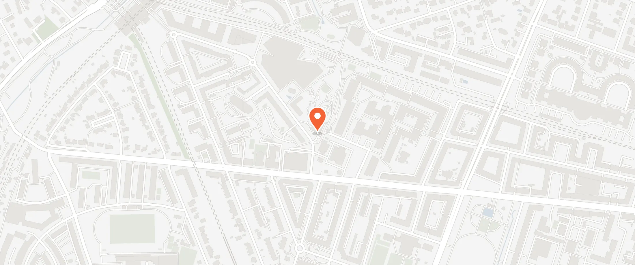 Kort over KU.BE, Dirch Passers Allé 8A, 2000 Frederiksberg