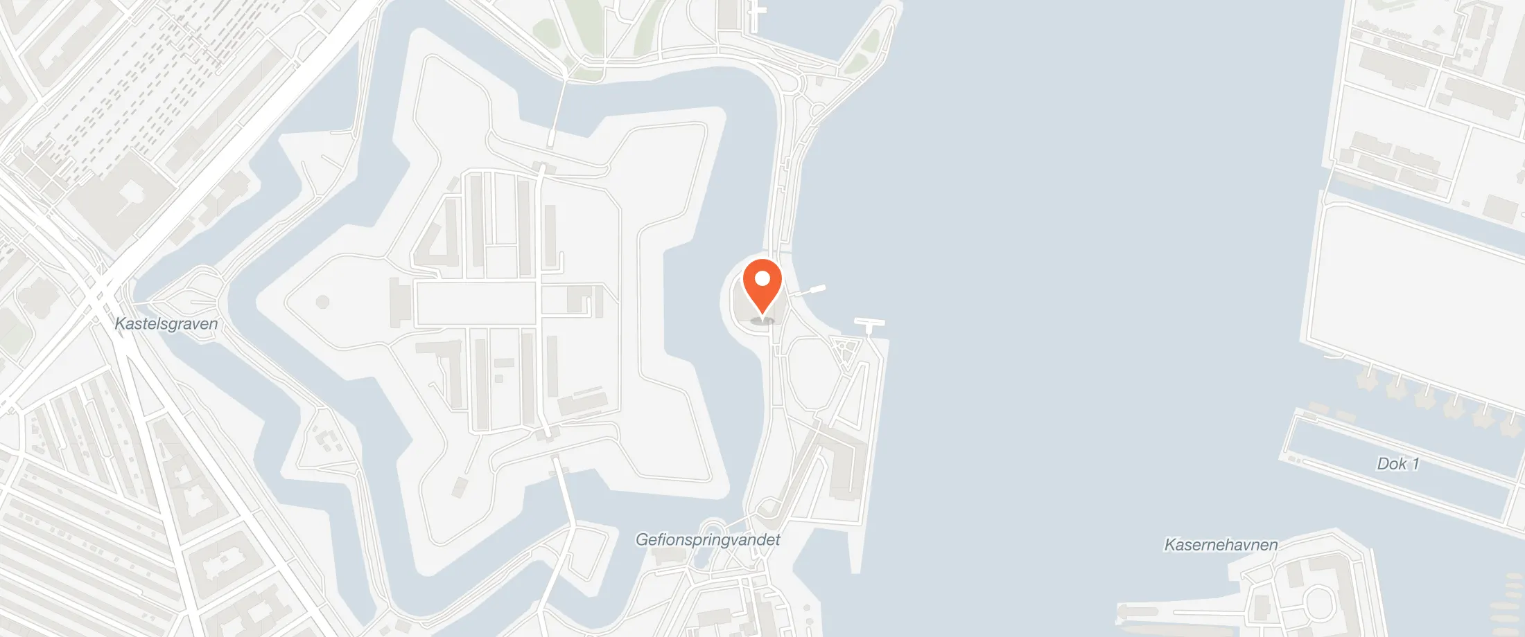 Kort over Langelinie Pavillonen, Langelinie 10, 2100 Østerbro