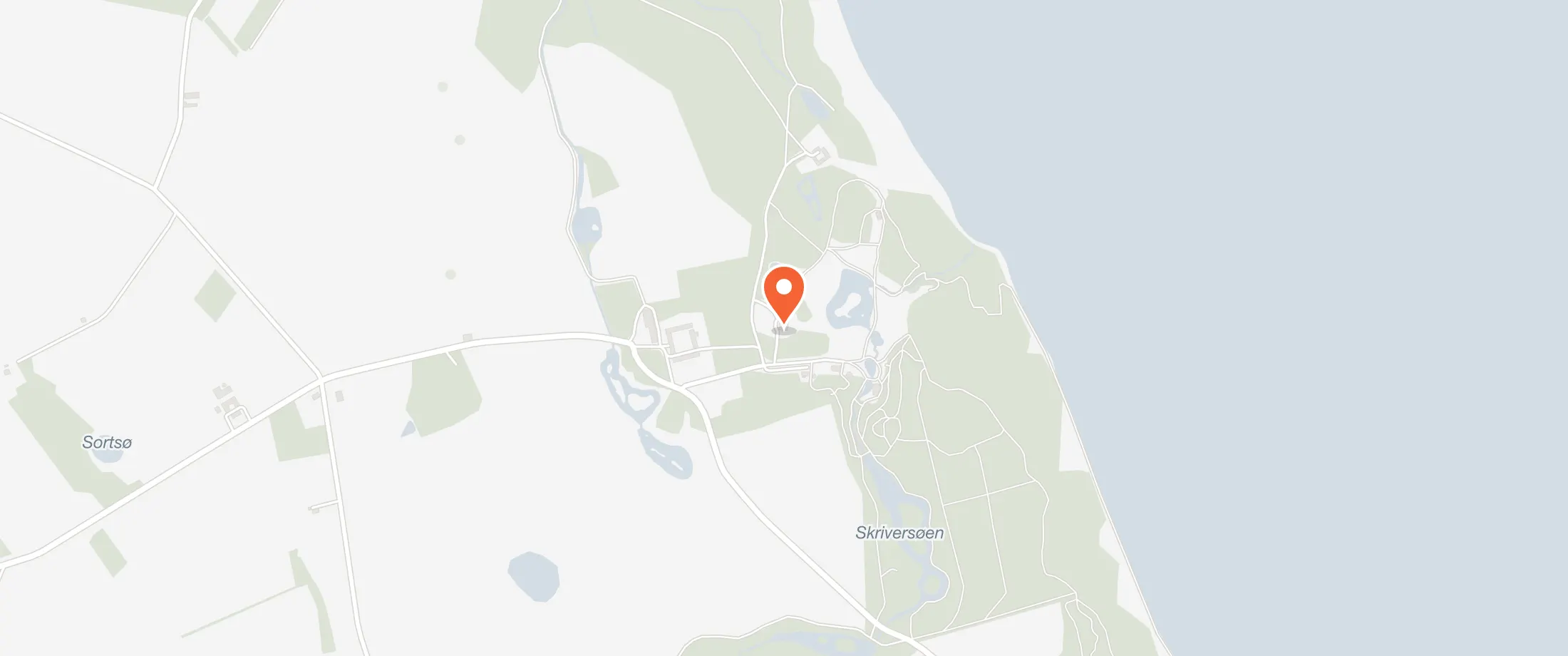 Kort over Liselund Ny Slot, Langebjergvej 6, 4791 Borre