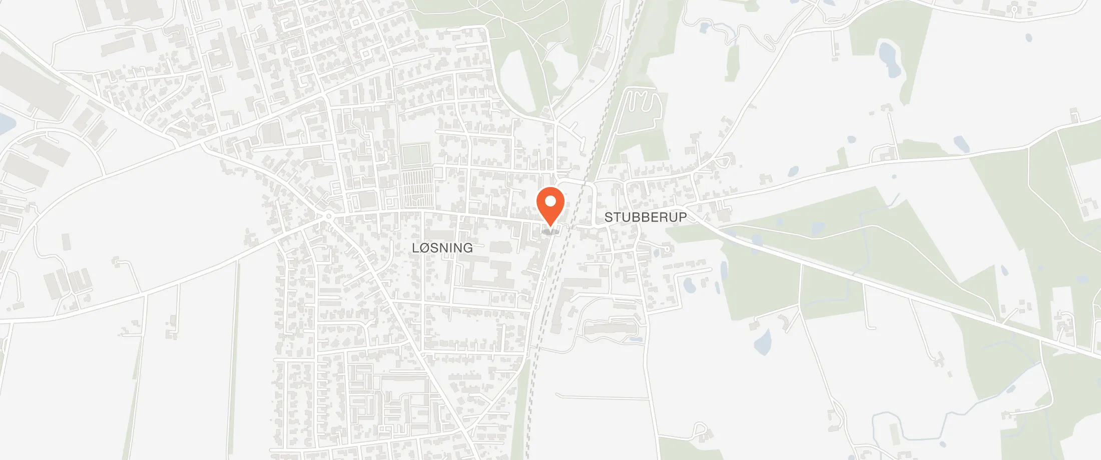 Kort over Løsning Kro, Jernbanegade 2, 8723 Løsning