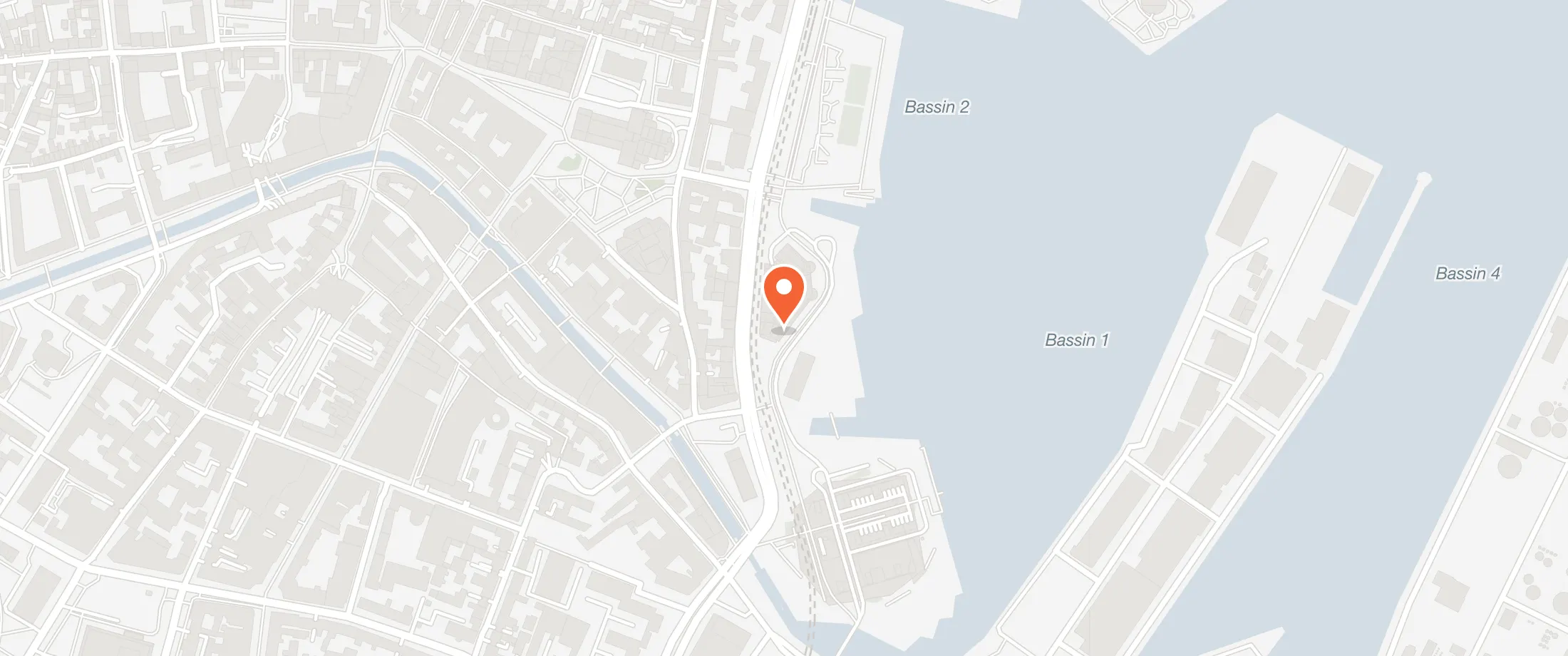 Kort over Madklubben Aarhus, Hack Kampmanns Plads 1, 8000 Aarhus