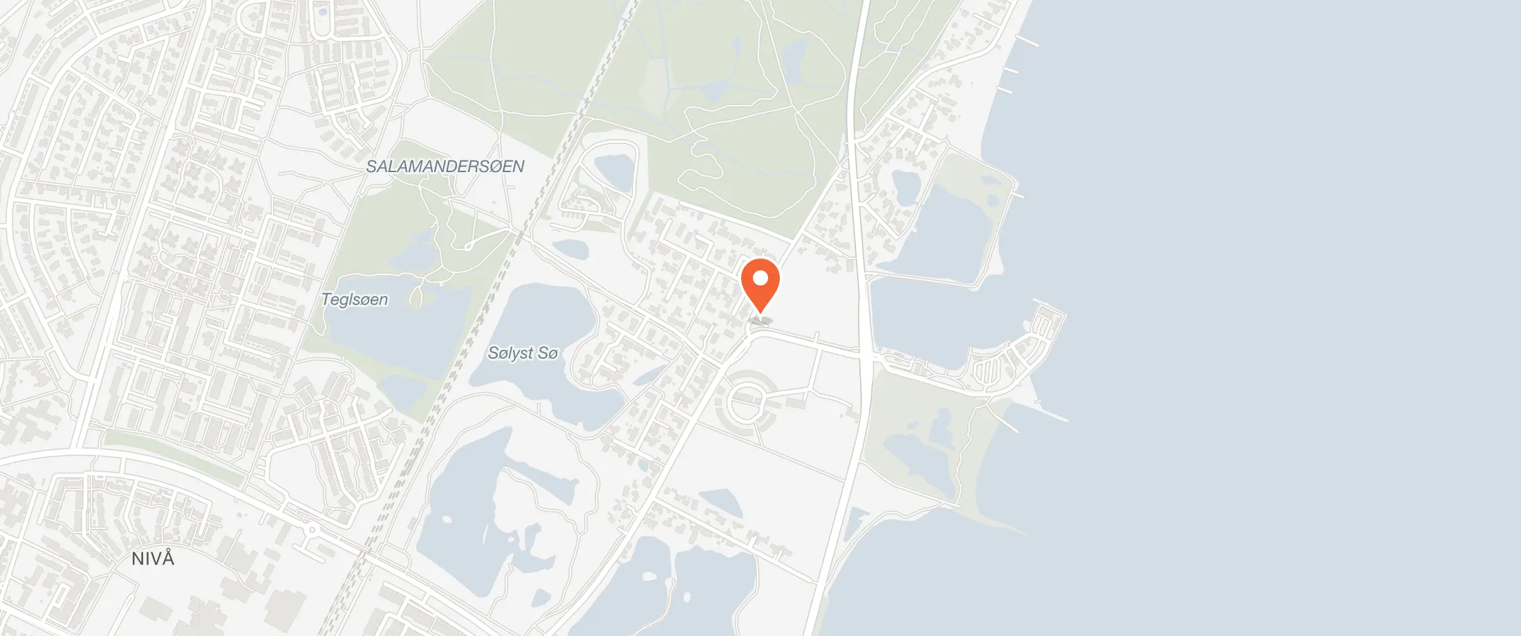 Kort over Marienlyst Strandhotel, Ndr. Strandvej 2, 3000 Helsingør
