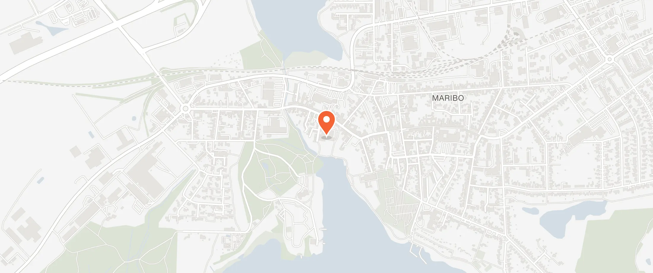 Kort over Milling Hotel Søpark, Vestergade 29, 4930 Maribo