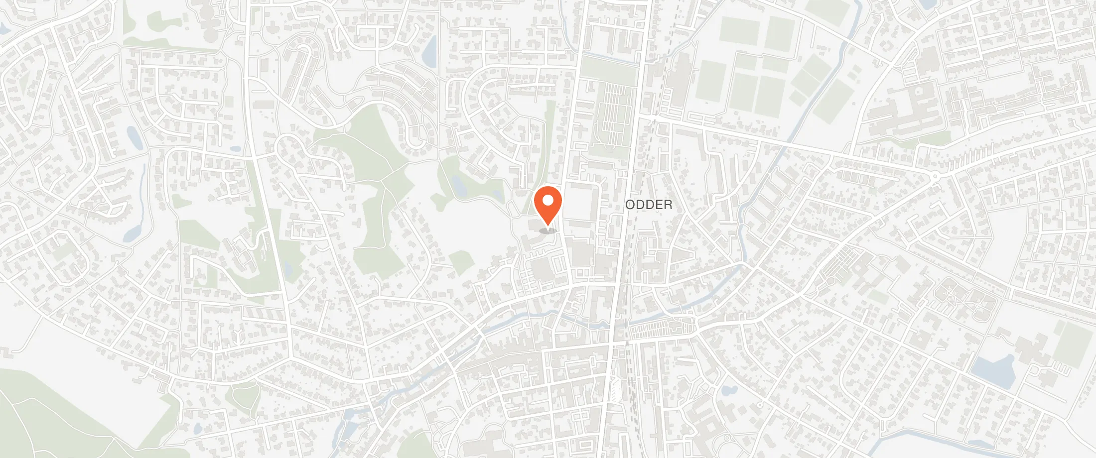Kort over Montra Odder Parkhotel, Torvald Køhlsvej 25, 8300 Odder