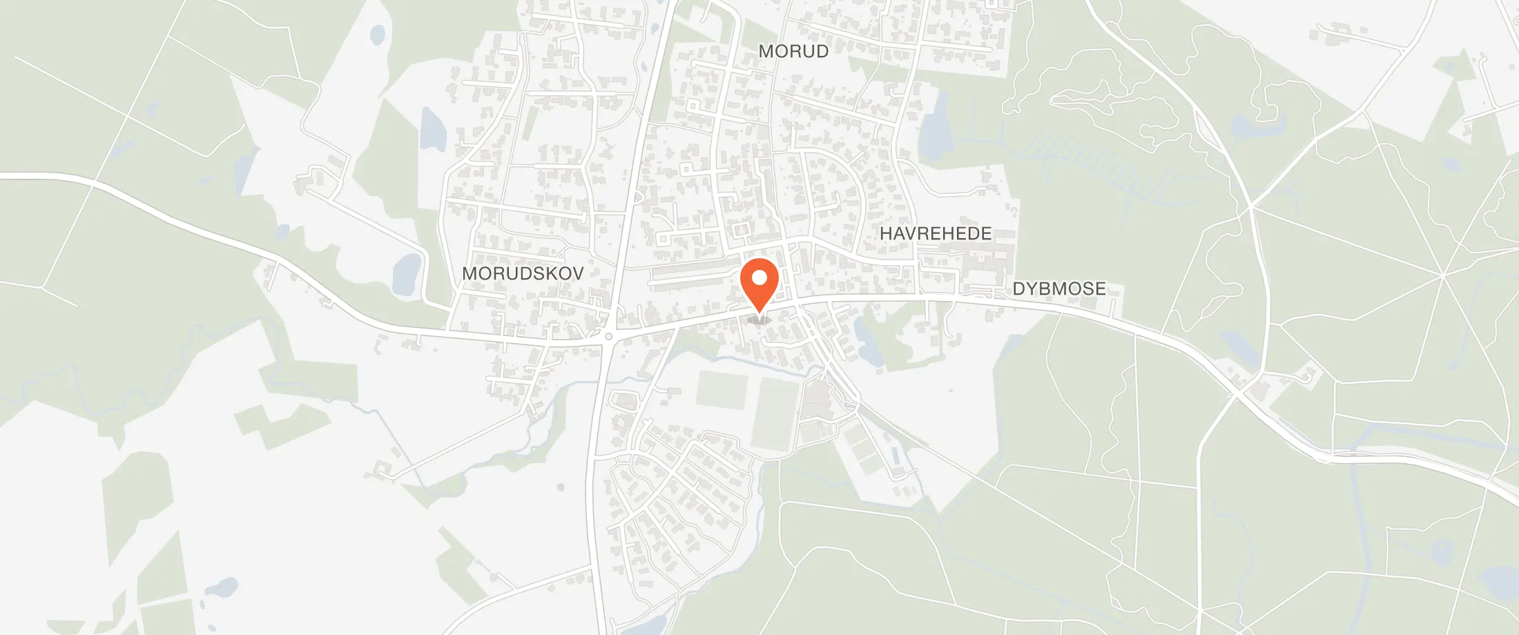 Kort over Morud Forsamlingshus, Rugårdsvej 728, 5462 Morud