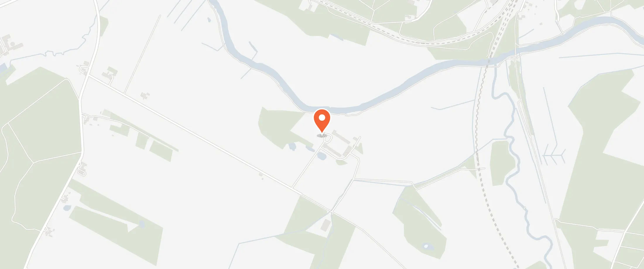 Kort over Østergaard Hovedgaard, Østergårdsvej 5, 8870 Langå