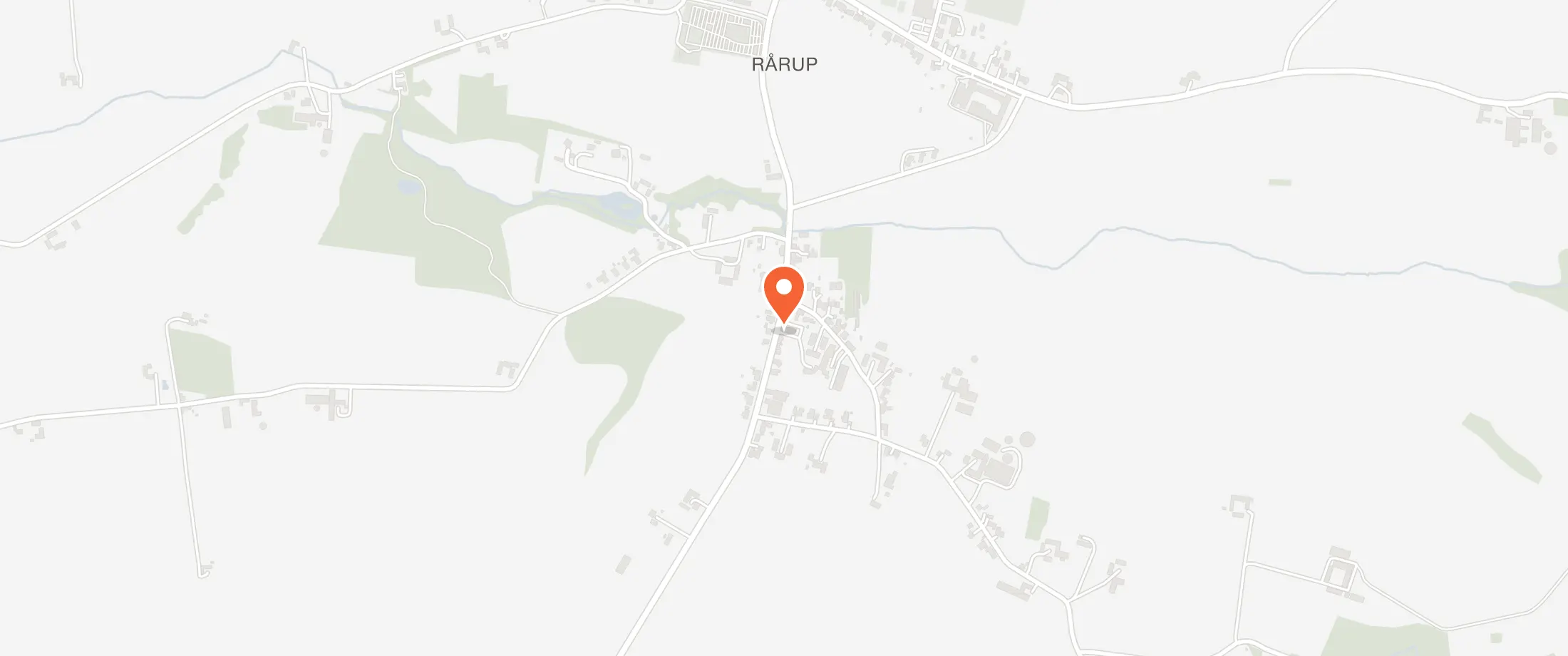 Kort over Rårup Sognegård, Bakkedalsvej 14, 7130 Rårup, Juelsminde